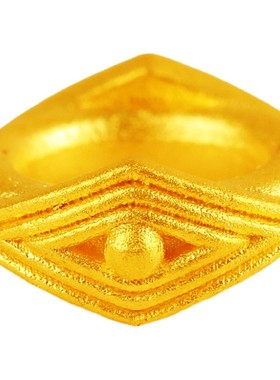 黄金999古法实心天使之眼跑环跑圈男女手链手串珠转运珠隔片收藏