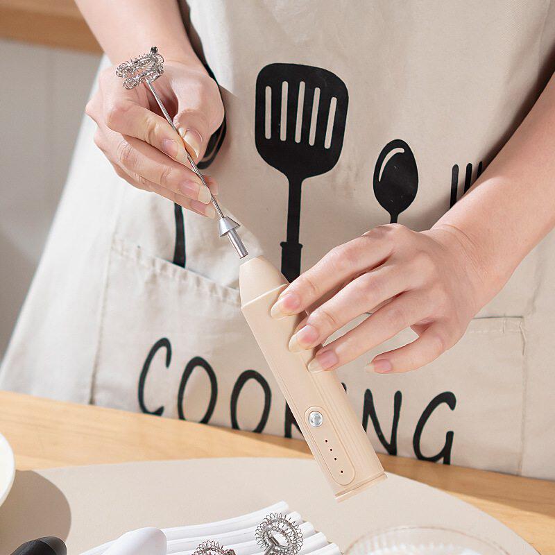 跨境打奶泡器USB机打泡搅拌器奶器泡家用小型电动充电咖啡牛奶