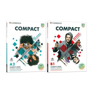 【原版正品】进口Compact Key for Schools A2 B1A2 B1级别新版剑桥KET考试备考冲刺教材教辅剑桥学生套装第二版青少版考纲pet
