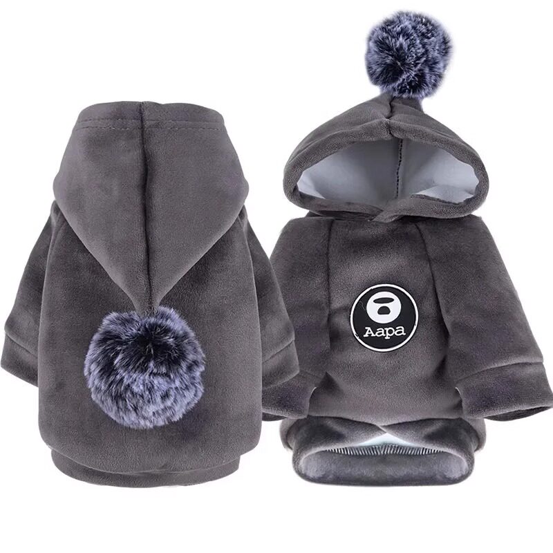 冬季连帽狗狗衣服保暖加绒卫衣