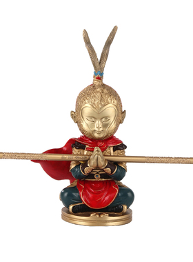 齐天大圣办公室桌面黄铜摆件