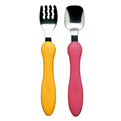 日本进口edison幼儿至手柄叉勺