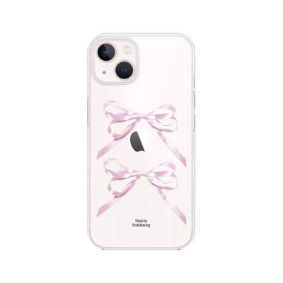 苹果17pro高透手机壳蝴蝶结丝带