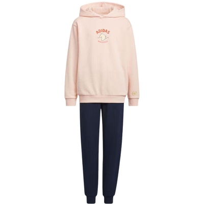 Adidas阿迪达斯女大童新款休闲JK KN HDY SET运动长袖套装KV6912