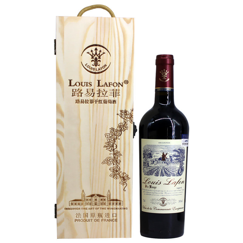 红酒礼盒路易拉菲LOUISLAFON珍藏传奇干红葡萄酒法国原瓶进口