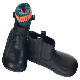 贝然童鞋儿童靴真皮女童靴单靴棉靴加绒靴子软皮靴短靴中筒靴矮靴