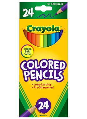 绘儿乐Crayola12色彩色铅笔开学必备小学生专用画画长款安全无毒老师推荐丝滑耐用