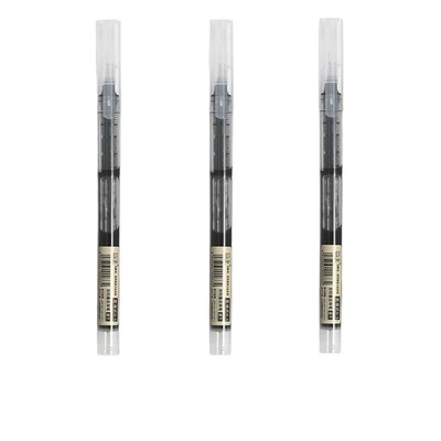 黑色中性笔0.5mm直液式走珠笔