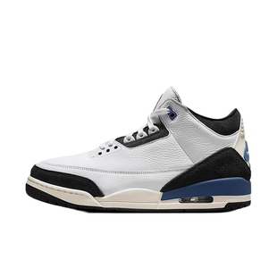 耐克男鞋Air Jordan 3 AJ3 AMM联名白蓝中帮复古篮球鞋HV8571-100