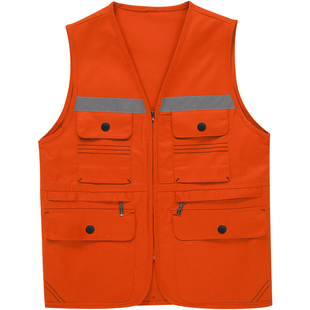 多口袋反光马甲定制施工环卫工人马夹交通安全衣服汽车用夜间外套