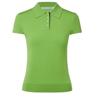 【真丝粘纤系列】IIIVIVINIKO夏季新款polo领短袖针织衫女