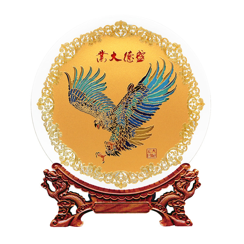 雅琅晶大展宏图总经理办公桌摆件公司开业乔迁礼物定制高端纪念礼