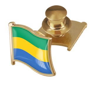 珐琅工艺加蓬国旗胸章世界各国旗帜商务徽章襟章精美配饰