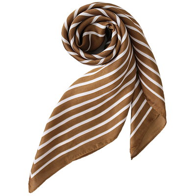 诗珀昆旅游条纹小方巾丝巾