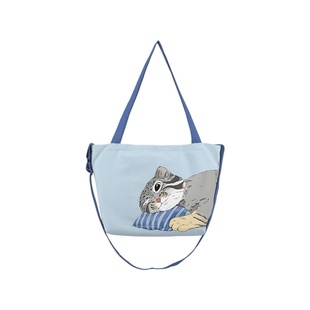 西野高原动物手绘斜挎包单肩手提时尚帆布包托特包