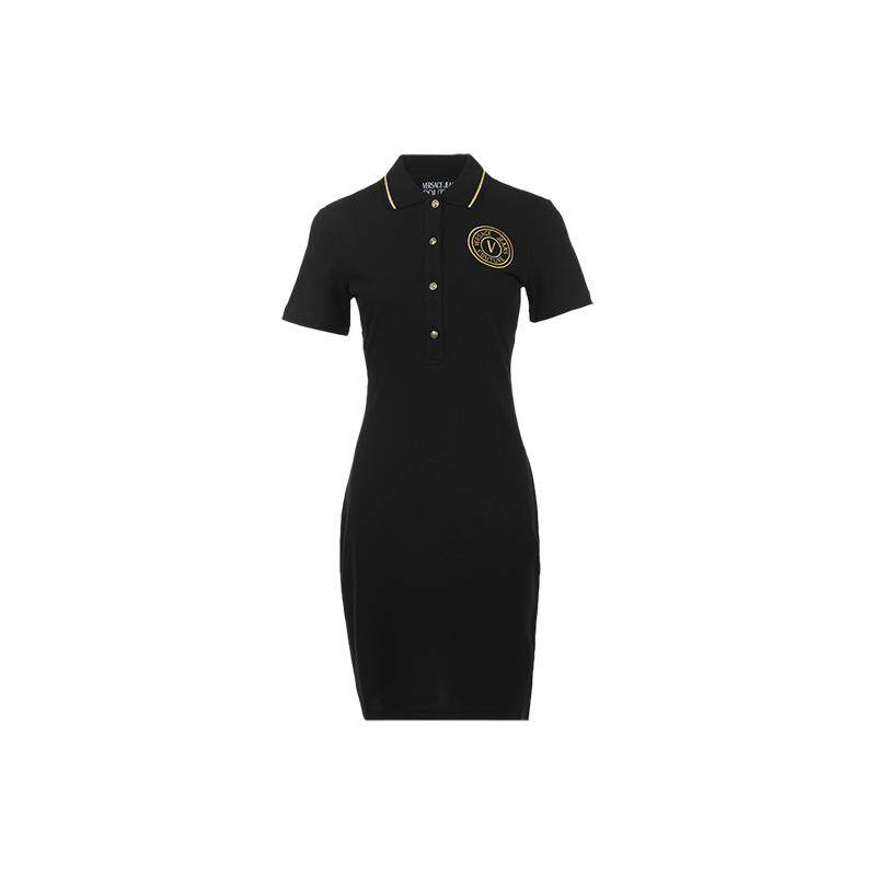 【自营】Versace Jeans Couture范思哲修身polo领短袖连衣裙短裙