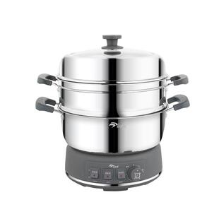 佳佳恋电炒锅家用多功能电热锅不锈钢电煮锅蒸煮一体式定时电火锅