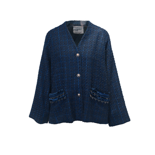 ZOLLE因为小香风粗花呢羊毛质感老钱风短款外套大衣26春夏