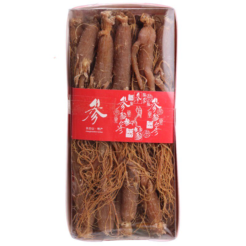 红人参带须长白山整根500克红参