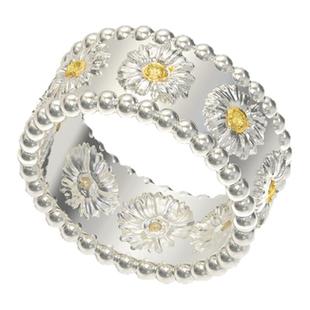 Mouhooland/暮后之地雏菊系列雏菊珠珠戒指情侣款食指戒小众设计