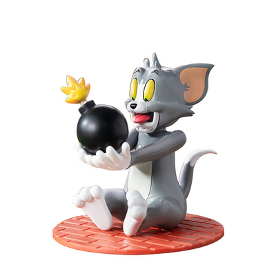 猫和老鼠TOM and JERRY正版周边倒霉TOM盲盒可动手办潮玩摆件玩具