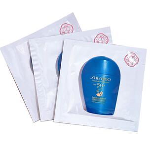 资生堂蓝胖子防晒霜小样 新艳阳夏臻效水动力防护乳液2ml*10片装