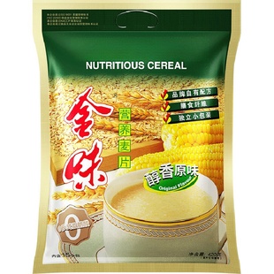 金味原味营养麦片冲饮燕麦早餐冲泡小包装美味袋装八珍家庭装散装