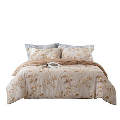 乐优家磨毛全棉四件套纯棉床单被套100棉三件秋冬季法式花卉套件