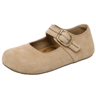 千百度玛丽珍勃肯鞋女2026春季新款百搭通勤女鞋内增高扣带单鞋女