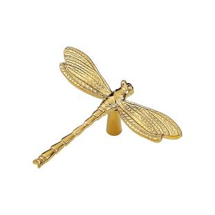 黄铜蜻蜓个性创意拉手柜门北欧风抽屉橱柜轻奢美式金色银色小把手