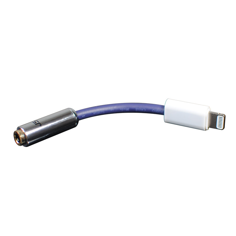 适用苹果iphone单晶铜镀银耳机转接线换头lightning转3.5/2.5/4.4