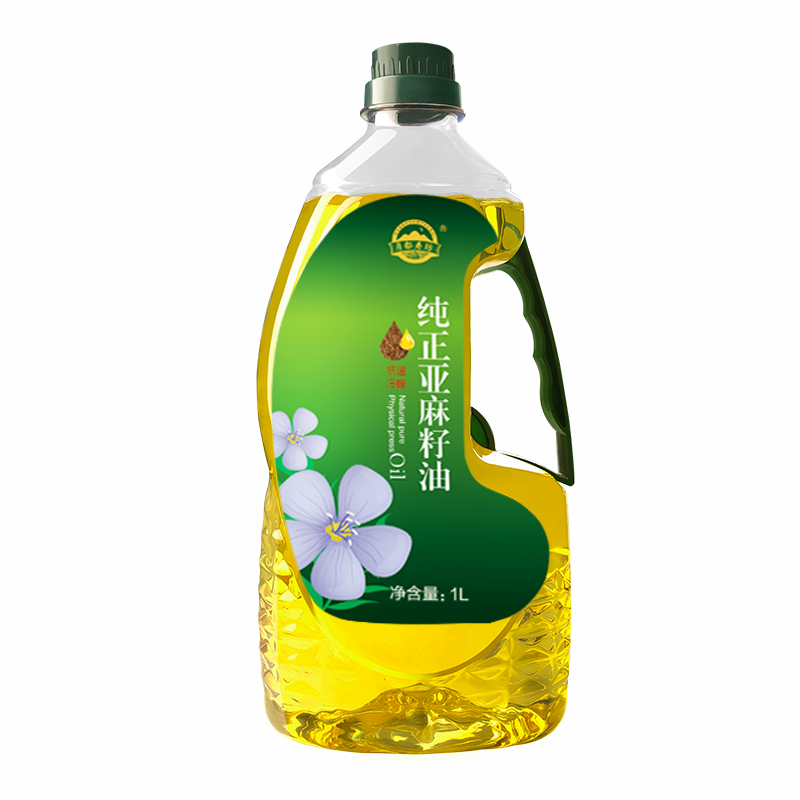 1L一级冷榨亚麻籽油冷热适用