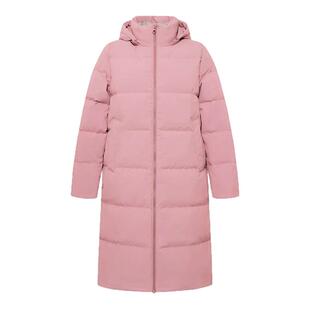 雪中飞2025冬季新款羽绒服女款时尚简约连帽中长款宽松保暖外套