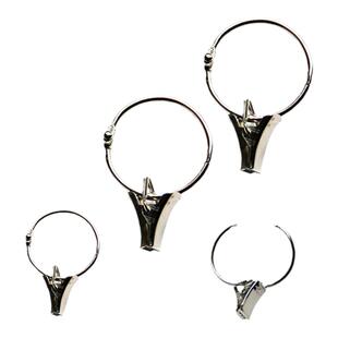 窗帘夹子挂钩不锈钢夹子扣环配件强力加厚窗帘夹子挂钩圆环小夹子