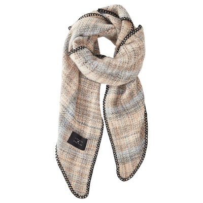 爱堡德兰灰氛围感混纺羊毛围巾