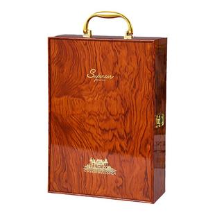 高档红酒礼盒空盒子钢琴烤漆双支葡萄酒木盒两瓶装酒箱定制包装盒