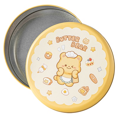 美涤饼干包装盒铁盒坚固耐用圆形