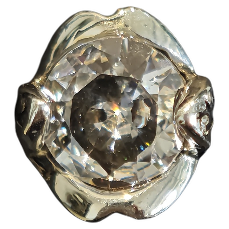 不同银匠 复古925纯银白水钻黑锆石耳钉叶子简约男嘻哈养耳洞耳饰