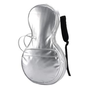 月琴包亮面漆皮加厚月琴琴包成人初学乐器配件妲己套手提双肩背袋