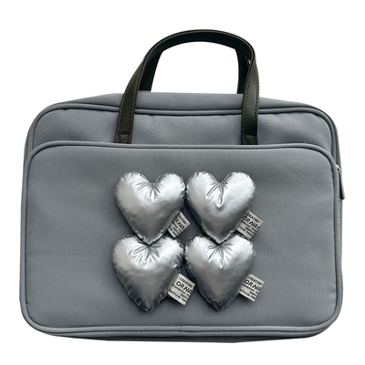 银色爱心贴布笔记本电脑包