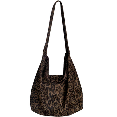 秋冬麂皮绒豹纹包包托特包