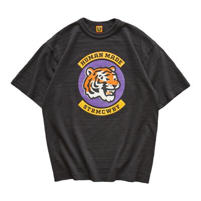 HUMANMADE老虎字母竹节棉T恤