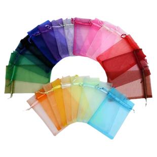 透气网纱袋抽绳纱网袋束口喜糖果袋子结婚礼品包装袋小号首饰收纳