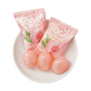 樱知谷白桃果汁啵皮糖年货结婚婚庆喜糖盒订婚宴网红高颜值爆款糖