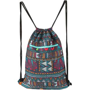 Uniker束口袋抽绳双肩背包女中学生男旅行轻便背囊防水鞋袋清仓