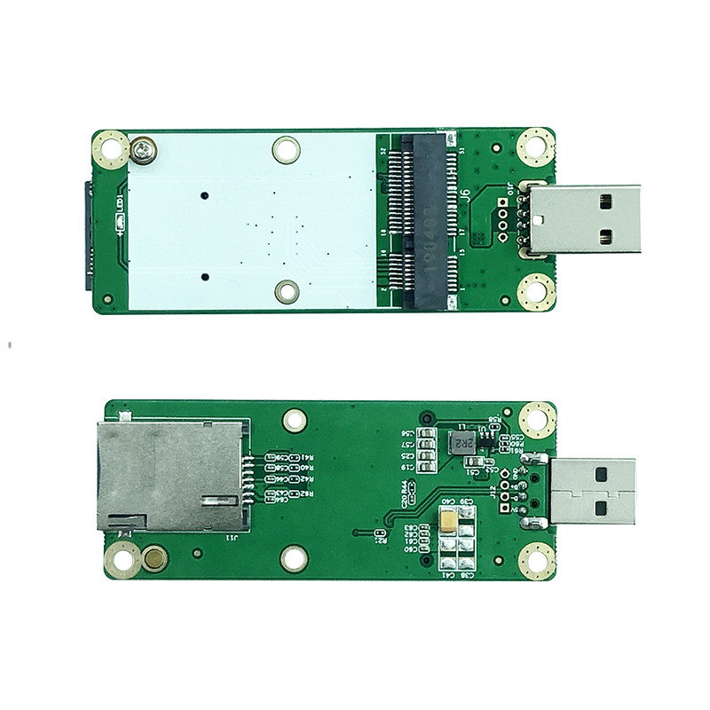 Mini PCIE转USB, EC20转接板4G模块开发板 转接板, 含SIM/UIM卡座