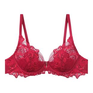 LizaCheng霓裳流光蕾丝高阶刺绣文胸薄款单层围兔耳朵内衣LB00178