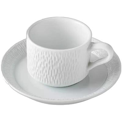 荣裕多酒店西餐厅瓷纯白咖啡杯碟