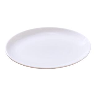 A5仿瓷密胺白色盘子商用椭圆盘餐厅酒店饭店专用菜盘鱼盘防摔餐具