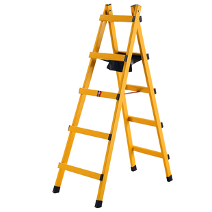 碳钢行走人字梯加厚工程梯木工装修楼梯伸缩折叠家用铝合金可行走